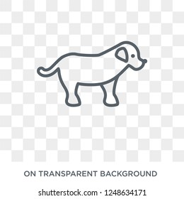 puppy icon. Trendy flat vector puppy icon on transparent background from animals collection. High quality filled puppy symbol use for web and mobile