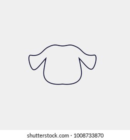 puppy icon, vector illustration.