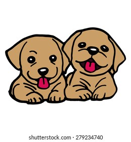 puppy isolated on white vector