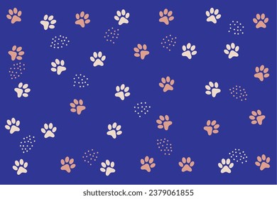 puppy and kitten paw print pattern background for animal-themed design vector