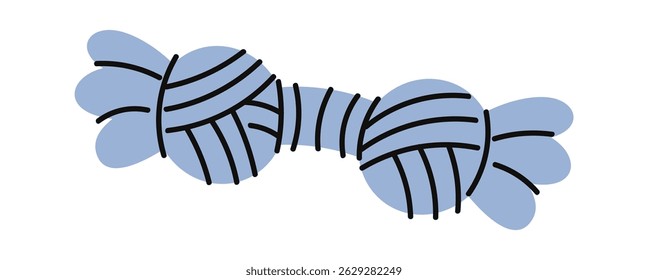 Puppy knotted toy hand drawn