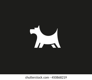 Puppy logo design template. Dog creative sign. Pet veterinary vector icon logotype. 