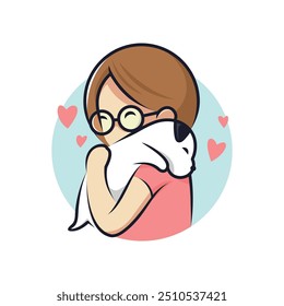 puppy love, animal lover logo