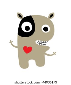 puppy monster with love