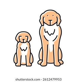 puppy mother color icon vector. puppy mother sign. isolated symbol illustration