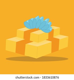 ilustración vectorial de diseño de regalo de fiesta de cachorro