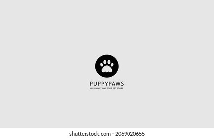 Puppy Paws vector logo design