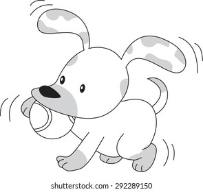 puppy play ball