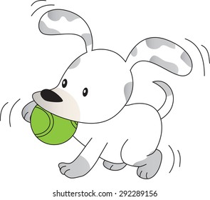 puppy play ball