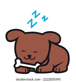 Puppy Playing with a Bone