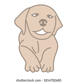 Puppy or puppies flat color icon for apps or websites