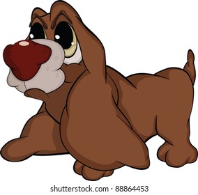 Puppy of the rate. Cartoon