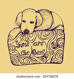 puppy with sign you are the best