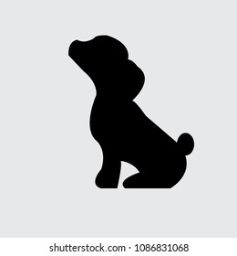 puppy silhouette - vector illustrator
