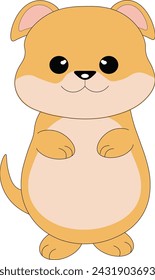 a puppy smiling to you