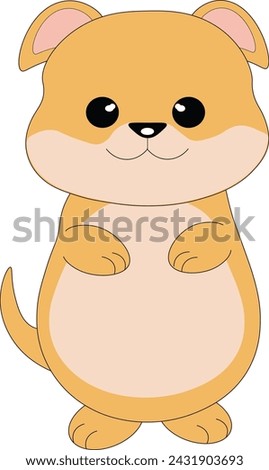 a puppy smiling to you