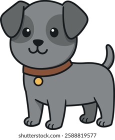The puppy transforms from standing to playful pose.