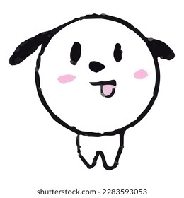 Puppy Vector Illustration. Dog isolated on white background.