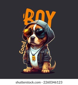 Puppy. Vector illustration for T-shirt designs and other