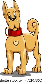 Puppy. Vector image, draw.A little dog.