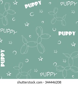 Puppy vector pattern