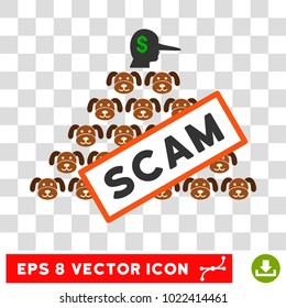 Puppycoin Pyramid Scam EPS vector pictogram. Illustration style is flat iconic symbol on chess transparent background.