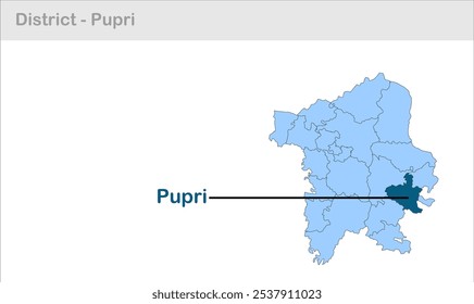 Mapa do sub-distrito de Pupri, Distrito de Sitamarhi, Estado de Bihar, República da Índia, Governo de Bihar, território indiano, Índia Oriental, política, aldeia, turismo