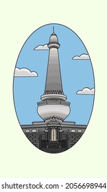 Puputan Klungkung war memorial monument in vector image