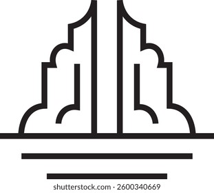 Pura Balinese Temple Vector Illustration