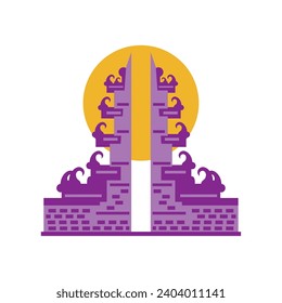 pura lempuyang temple illustration isolated design