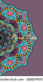 Pura Vida - flower mandala ornaments wallpaper