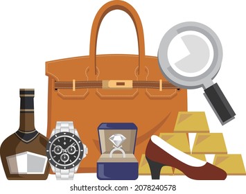 Purchase assessment appraisal brand products, watches, jewelry, rings, gold.