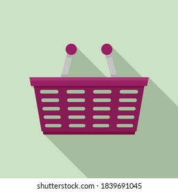 Purchase basket icon. Flat illustration of purchase basket vector icon for web design