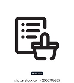 icono de compra de Black Friday. Diseño, venta, descuento, publicidad, etiqueta de precio de marketing, ropa, muebles, íconos de venta. Vector de iconos del Viernes Negro. 