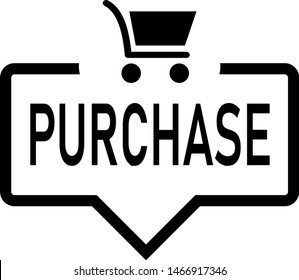 Purchase bubble speak icon trendy flat design