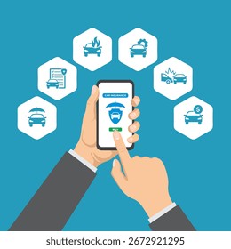 Comprar Diseño de concepto de Vector de seguro de automóvil