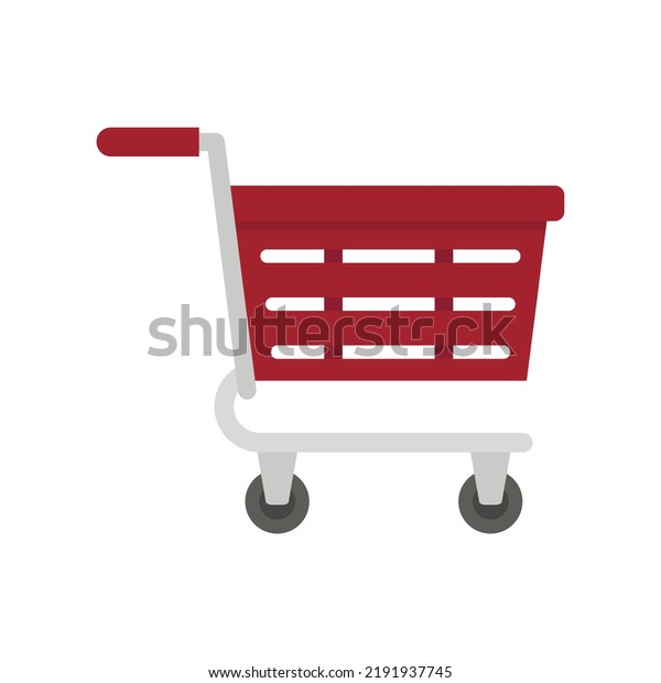 Purchase cart icon. Flat illustration\
of purchase cart vector icon isolated on white\
background
