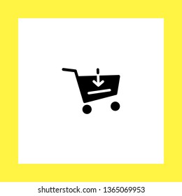 purchase cart vector icon. flat design