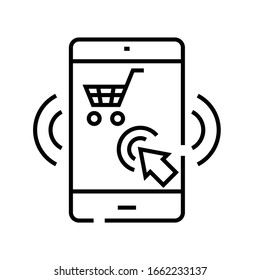 Icono de línea de opción de compra, signo de concepto, ilustración de vector de esquema, símbolo lineal.