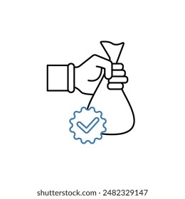 purchase concept line icon. Simple element illustration. purchase concept outline symbol design.