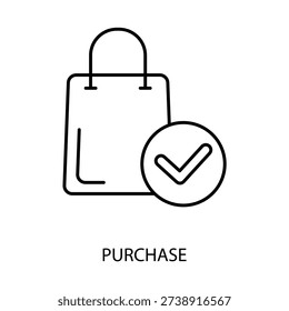 purchase concept line icon. Simple element illustration. purchase concept outline symbol design.