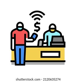 purchase contactless color icon vector. purchase contactless sign. isolated symbol illustration