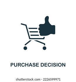 Purchase Decision icon. Monochrome simple Neuromarketing icon for templates, web design and infographics