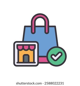 purchase filled color icon. vector icon for your website, mobile, presentation, and logo design.