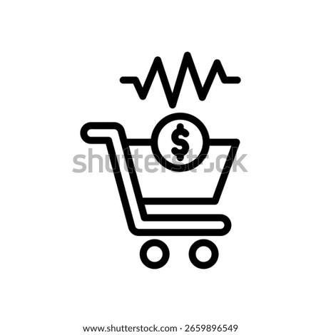 Purchase Frequency Icon Outline Vector Illustration