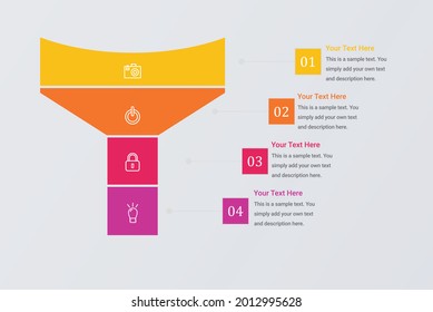 Purchase funnel or conversion funnel marketing vector image 4.