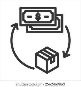 Purchase Goads Outline Icon Vector Illustration