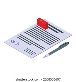 Purchase history documents icon. Isometric of Purchase history documents vector icon for web design isolated on white background
