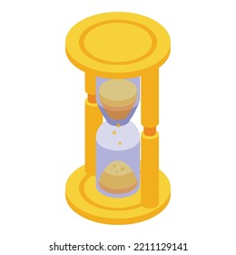 Purchase history hourglass icon. Isometric of Purchase history hourglass vector icon for web design isolated on white background
