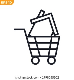 purchase house icon symbol template for graphic and web design collection logo vector illustration